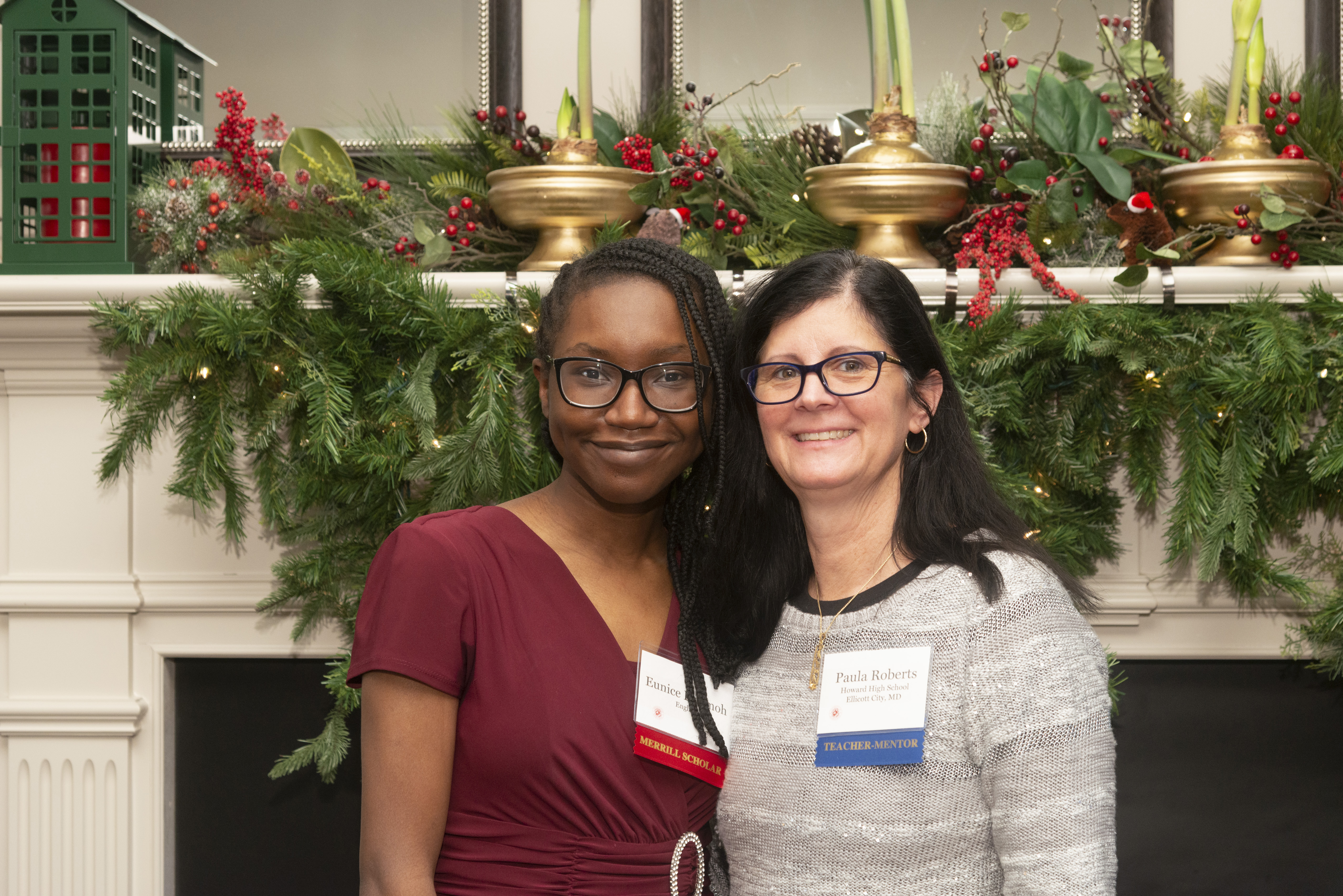 Merrill Scholar Eunice Braimoh with mentor Paula Roberts